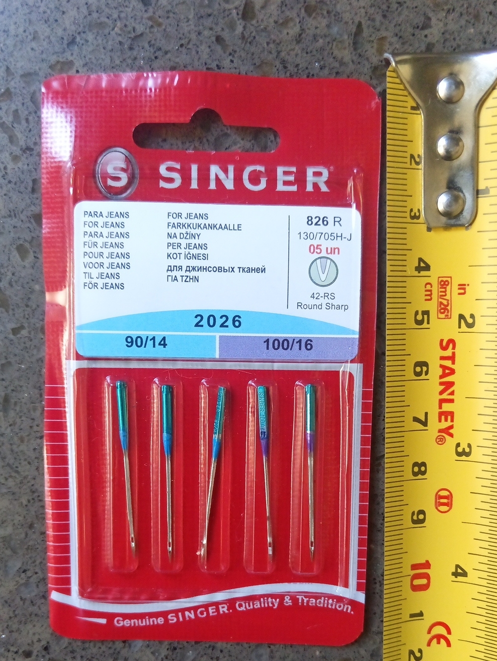 Singer Jeans Sewing Machine Needles Pack - Blue Tip